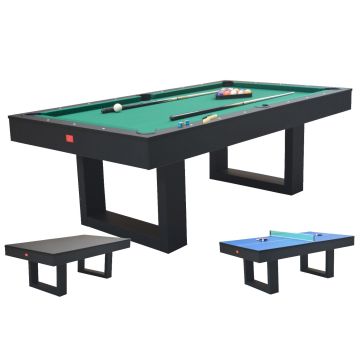 Biliardo Tavolo SENECA NERO 3 in 1 (214 cm)